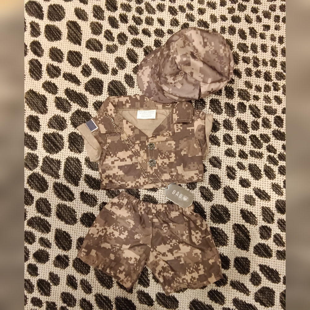 Build-A-Bear Camo Outfit with Hat